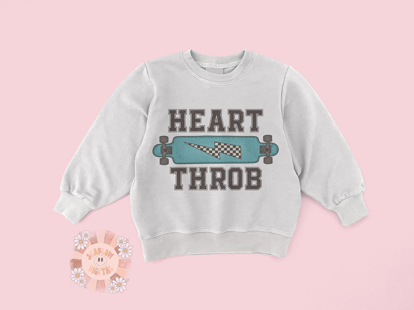 Heart Throb PNG-Valentines Day Sublimation Digital Design Download-skateboard png, png for boys, vday boy design, skater boy png, vday png