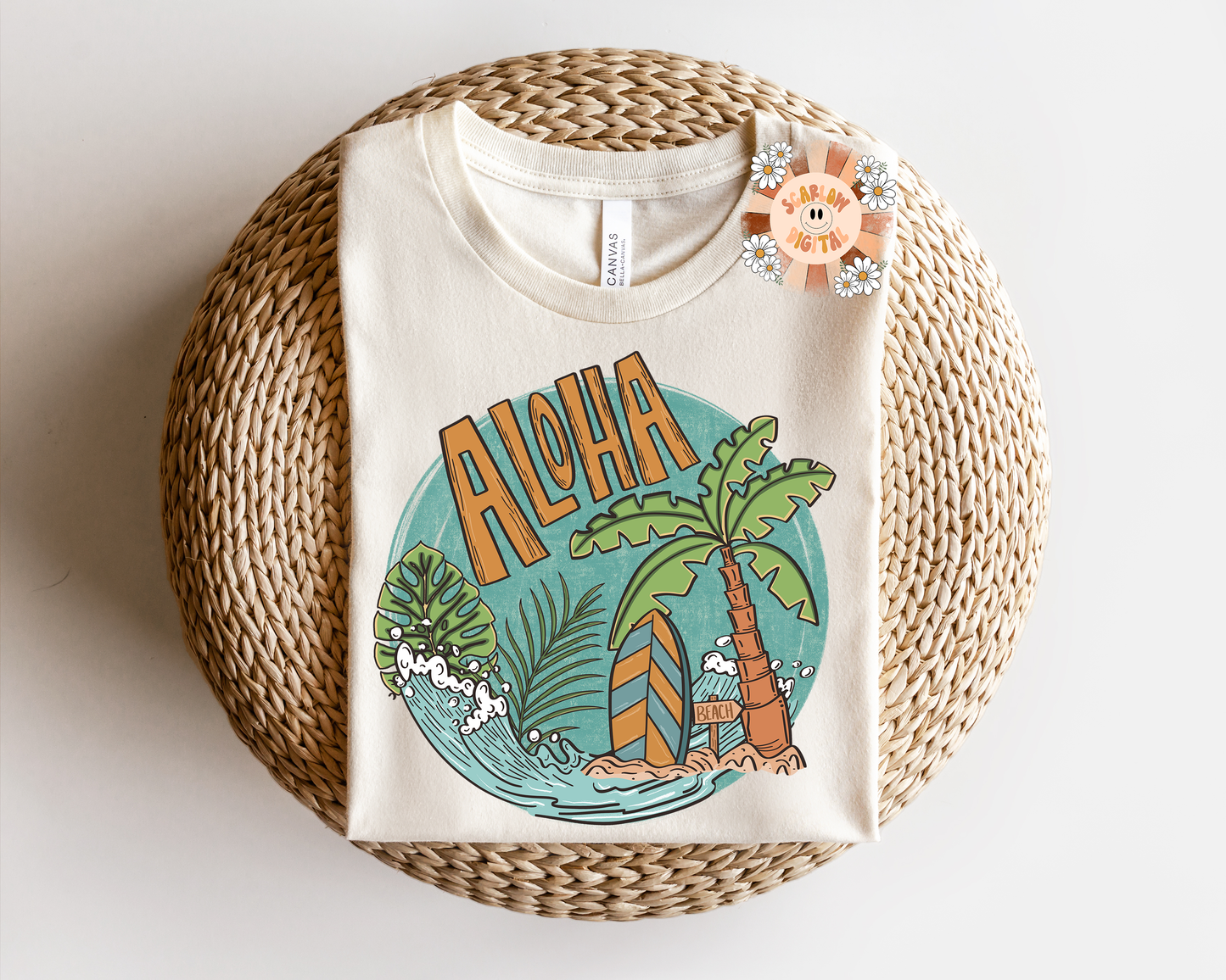 Aloha PNG-Hawaiian Sublimation Digital Design Download-Beachy vibes png, ocean png, palm trees png, summer png, vacay png, sunny days png