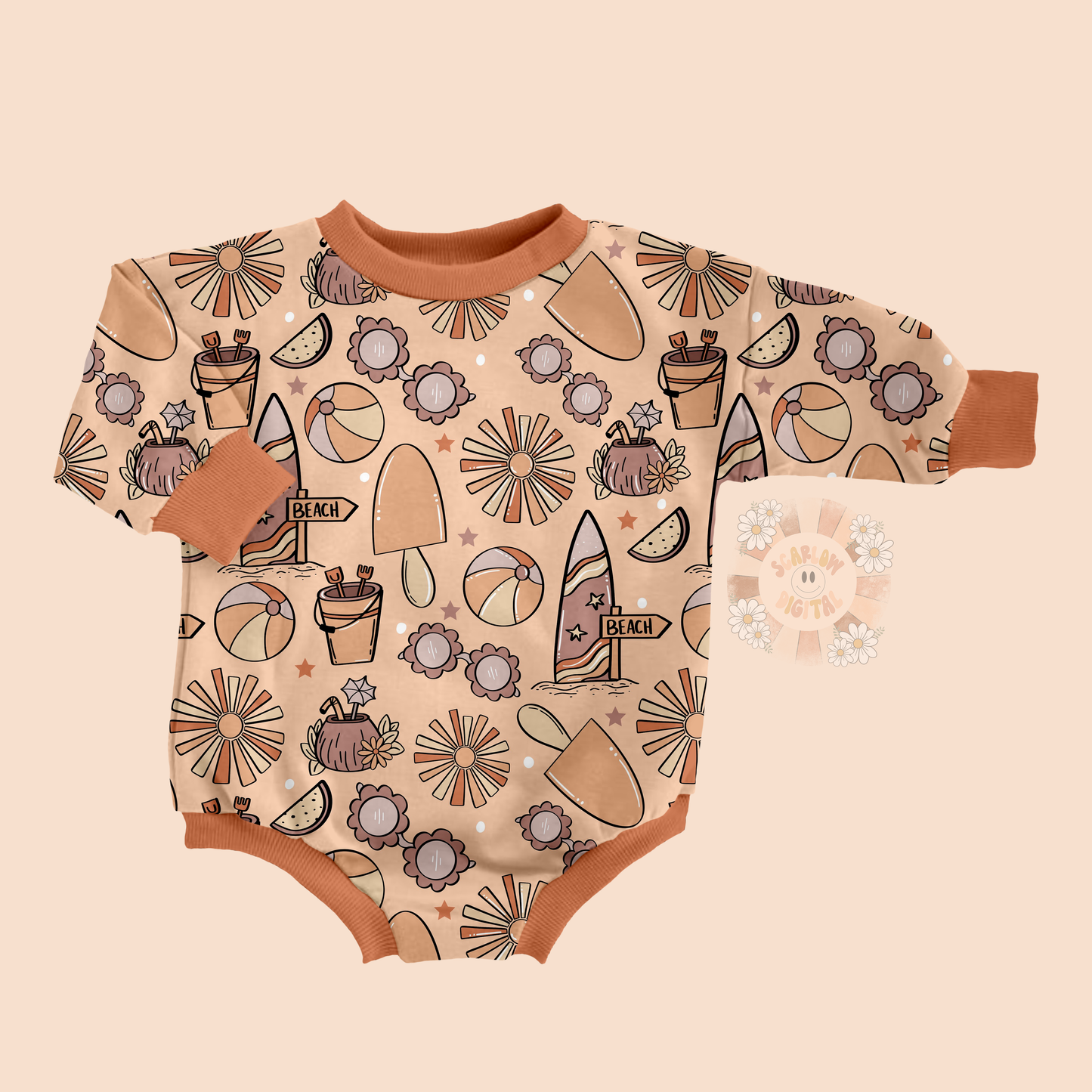 Summer Doodles Seamless Pattern