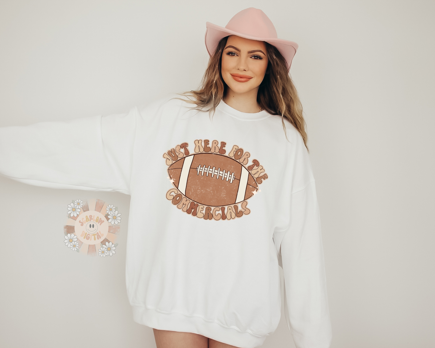 Just Here For the Commercials PNG-Football Game Sublimation Digital Design Download-football Sunday png, halftime png, bowl game png design