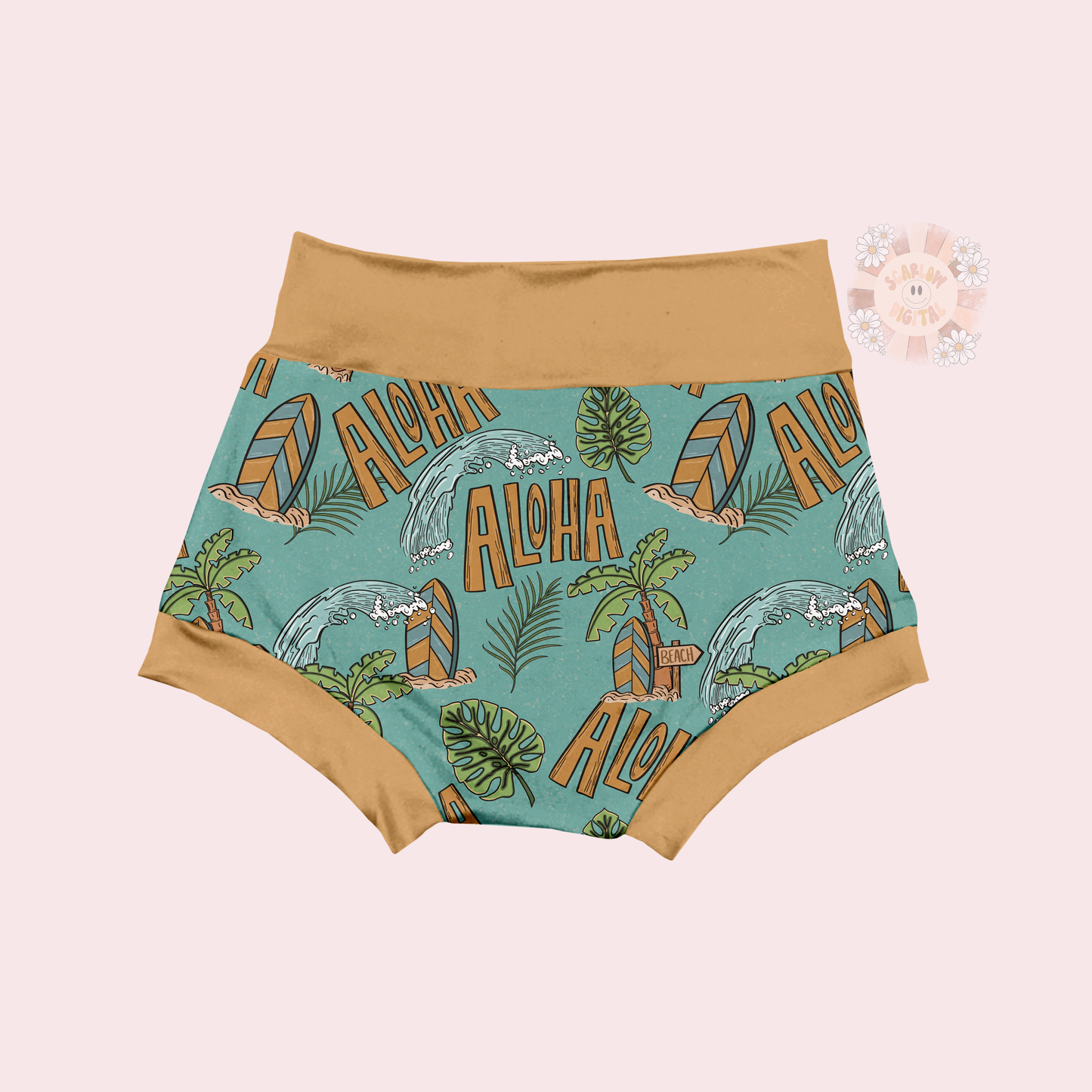 Aloha Seamless Pattern-Hawaiian Sublimation Digital Design Download-Beachy seamless pattern, palm trees seamless pattern, summer seamless