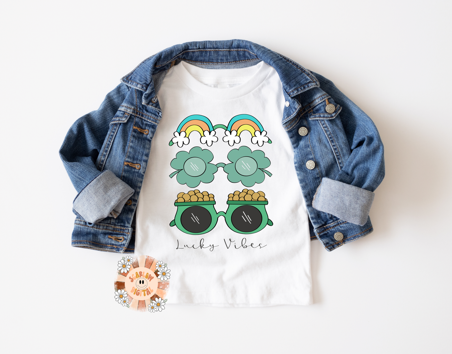 Lucky Vibes PNG-Saint Patrick's Day Sublimation Digital Design Download-leprechaun png, shamrock png, sunglasses png, pot of gold png