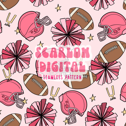 Football Doodles Seamless Pattern-Football Sunday Sublimation Digital Design Download-blue football seamless file, little boy seamless file