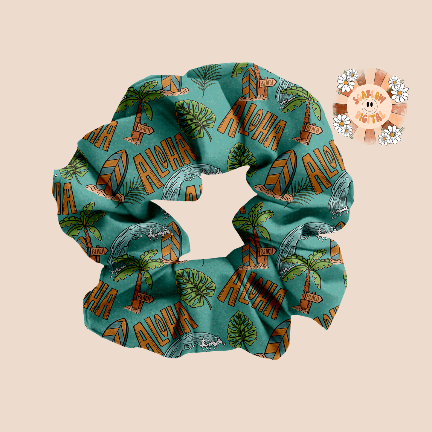 Aloha Seamless Pattern-Hawaiian Sublimation Digital Design Download-Beachy seamless pattern, palm trees seamless pattern, summer seamless