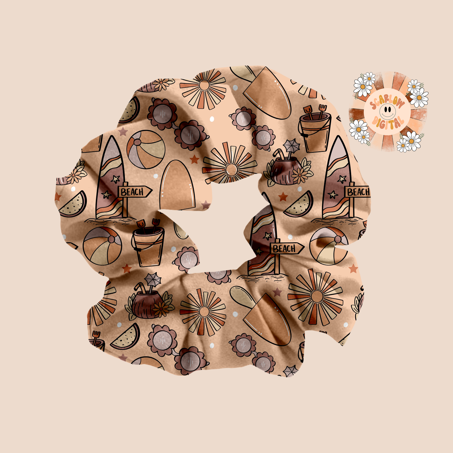 Summer Doodles Seamless Pattern