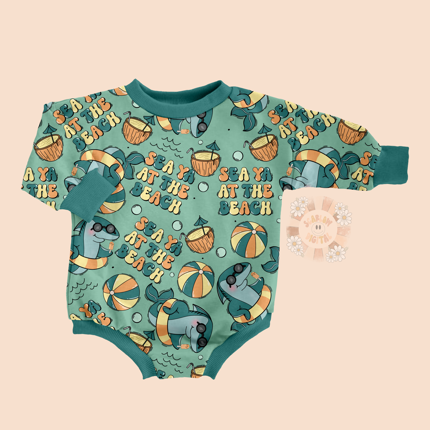 Sea Ya at the Beach Seamless Pattern