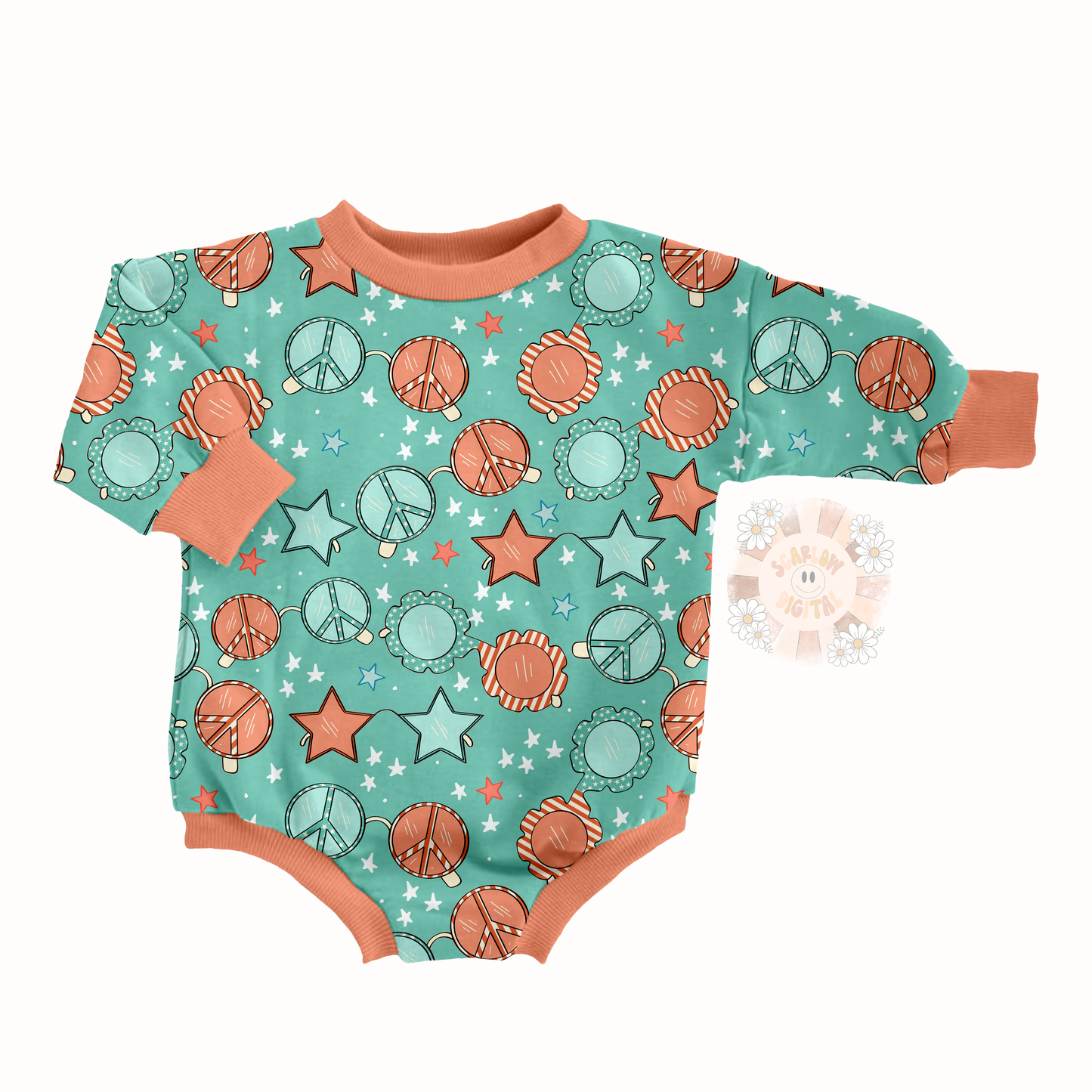 Patriotic Sunglasses Seamless Pattern