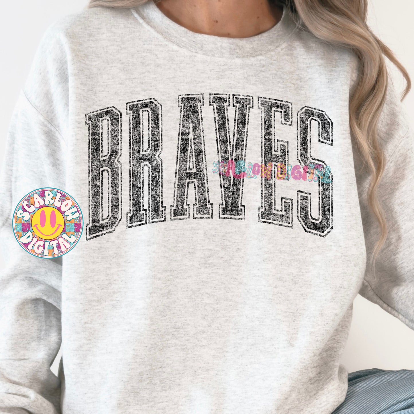 Vintage Braves PNG Digital Design