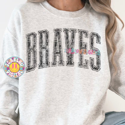 Vintage Braves PNG Digital Design