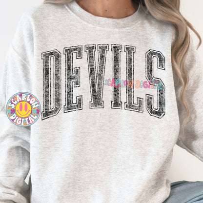 Vintage Devils PNG Digital Design