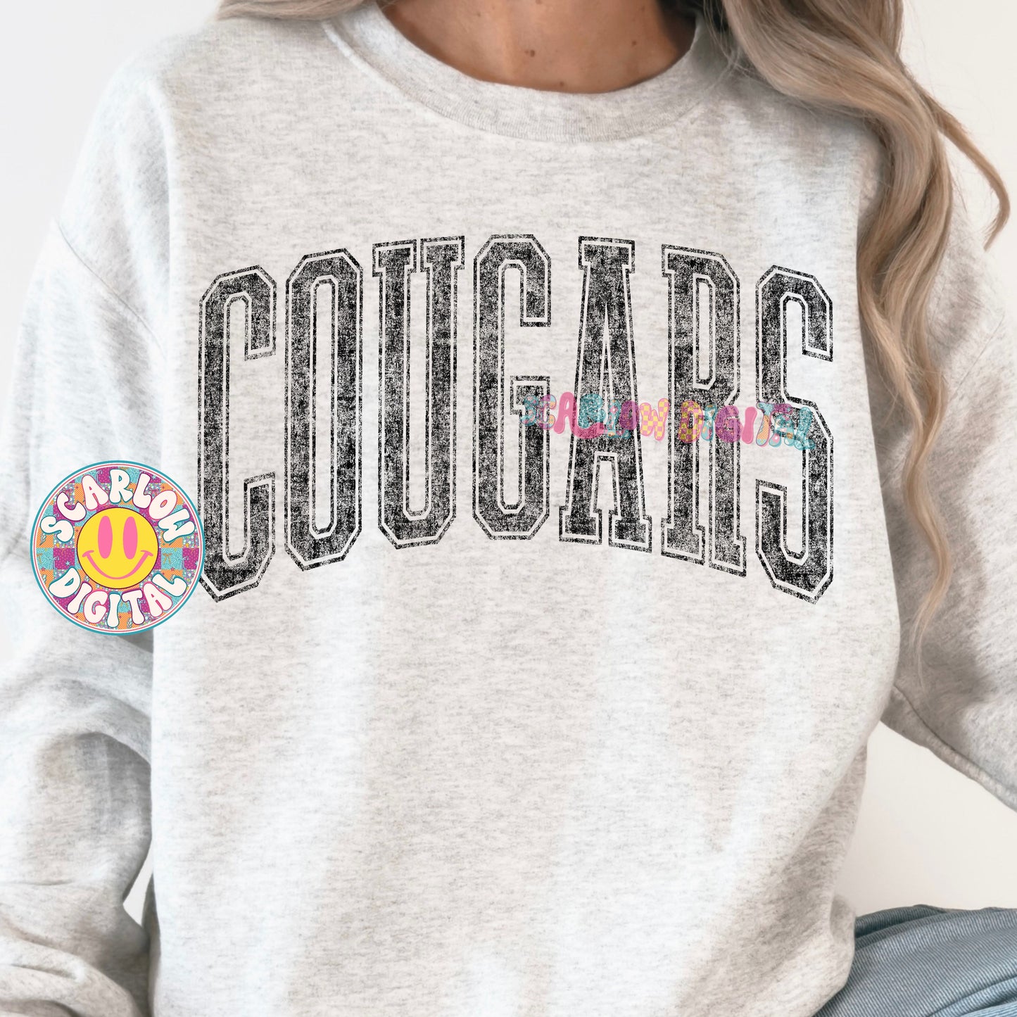 Vintage Cougars PNG Digital Design