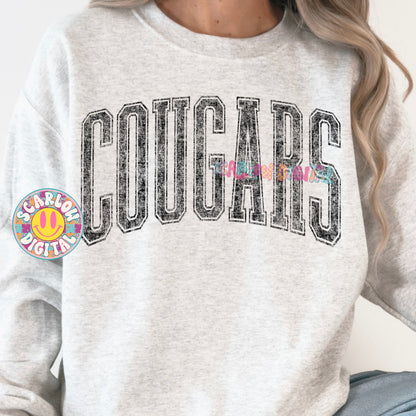 Vintage Cougars PNG Digital Design