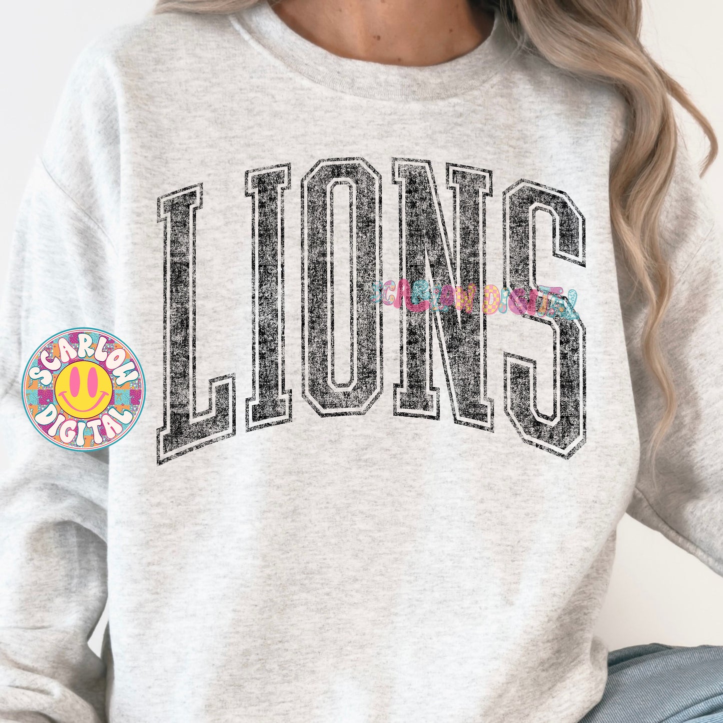 Vintage Lions PNG Digital Design