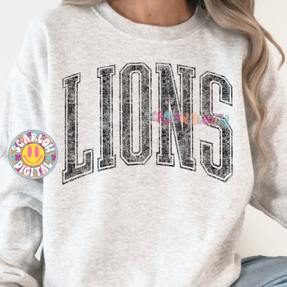 Vintage Lions PNG Digital Design