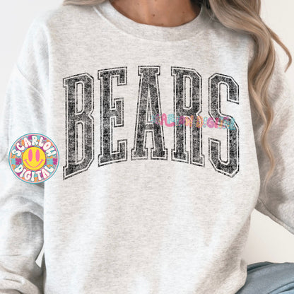 Vintage Bears PNG Digital Design