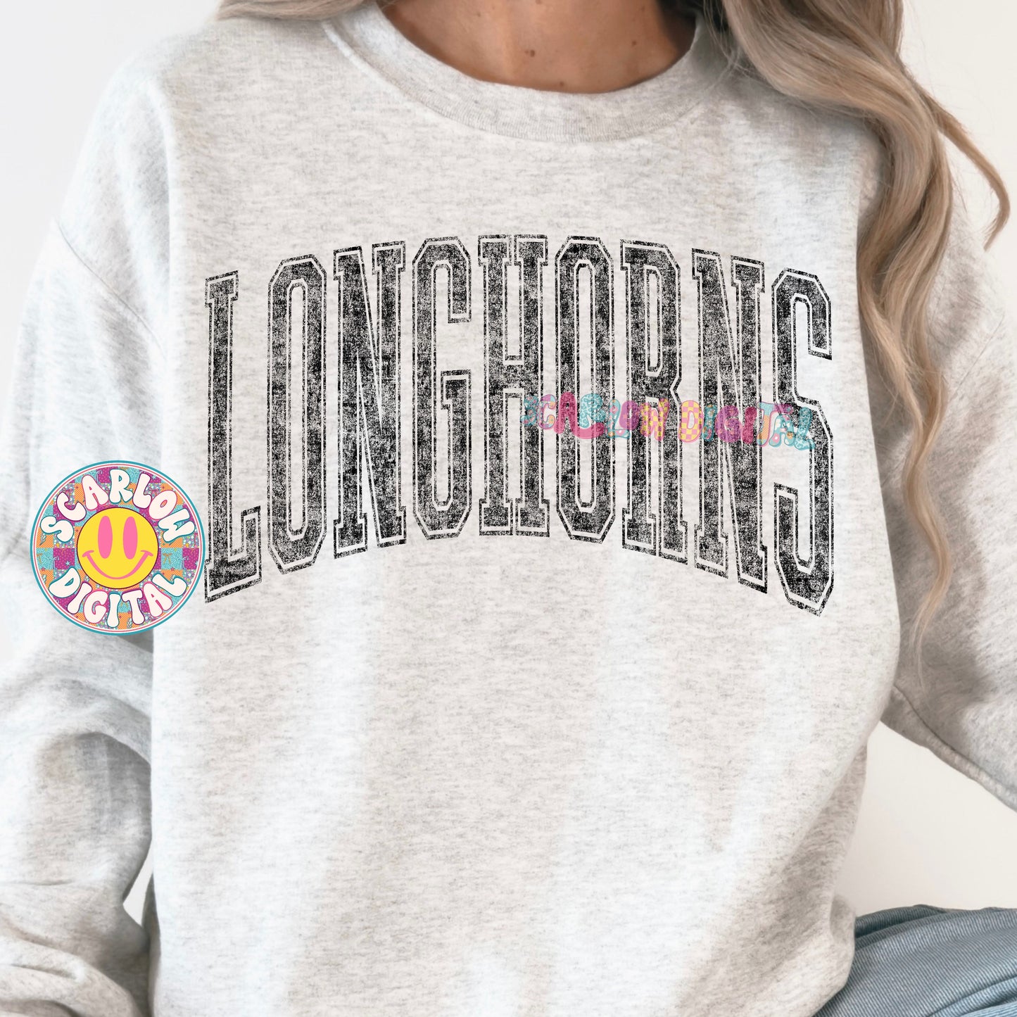 Vintage Longhorns PNG Digital Design