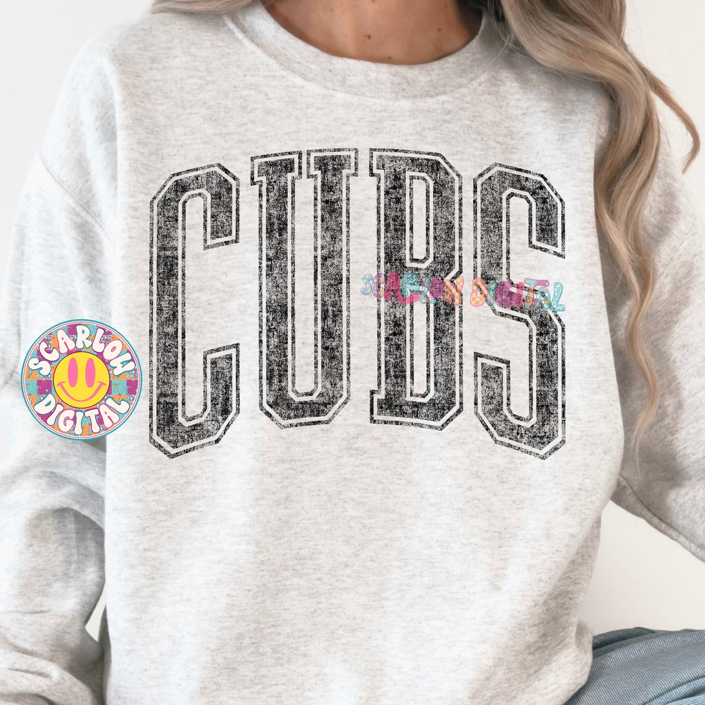 Vintage Cubs PNG Digital Design