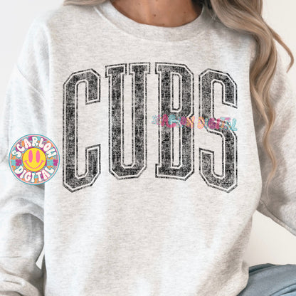 Vintage Cubs PNG Digital Design