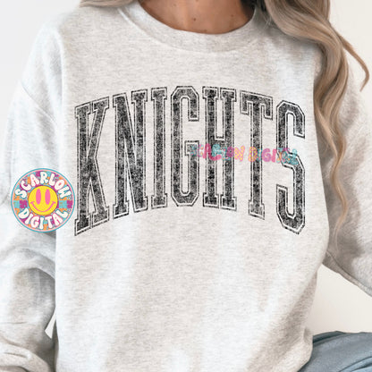 Vintage Knights PNG Digital Design