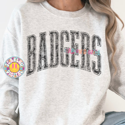 Vintage Badgers PNG Digital Design