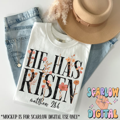 He Has Risen PNG Digital Design