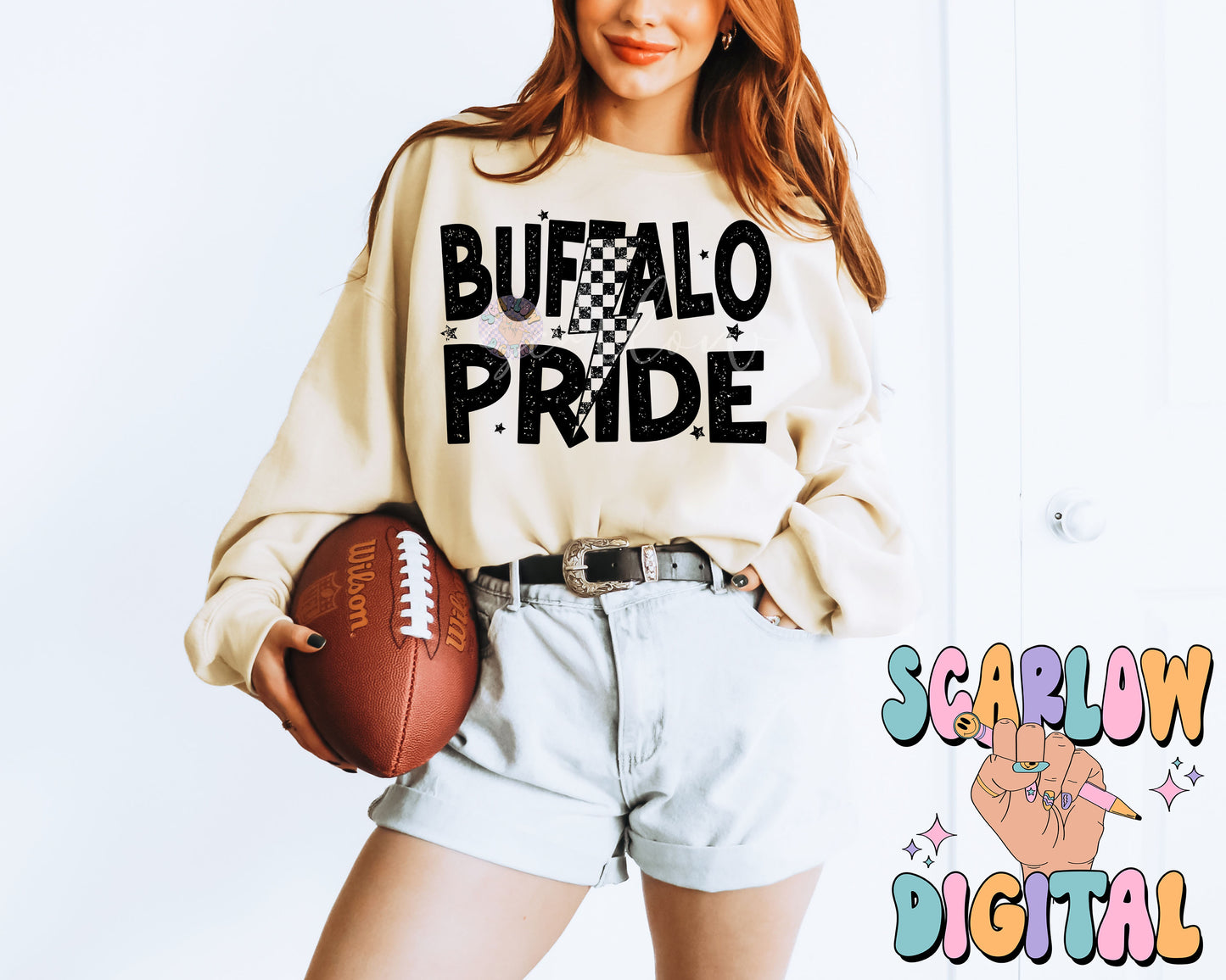 Buffalo Pride PNG Digital Design Download, go buffaloes png, retro mascot png, school spirit png, team spirit png, school png, team name png