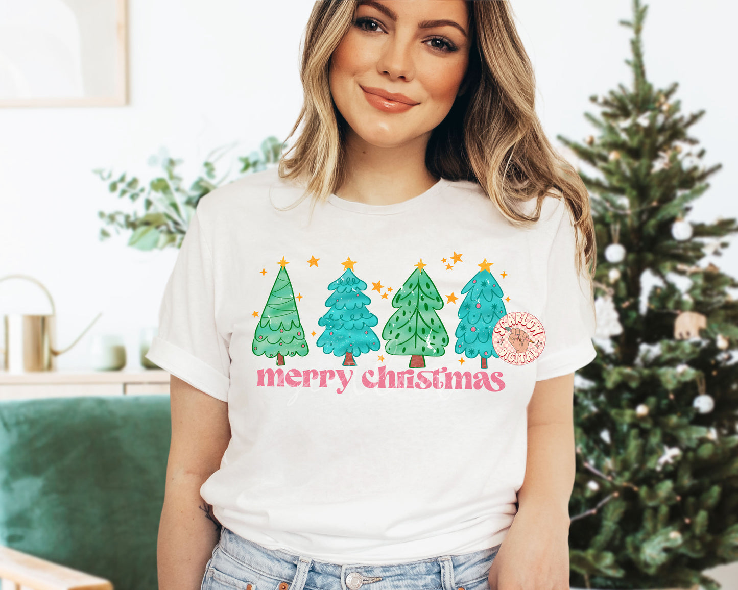 Christmas Trees PNG Sublimation Digital Design Download, funky christmas png, girly christmas png, retro christmas png, pastel christmas png