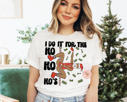 I Do It For The Ho Ho Ho's PNG-Christmas Sublimation Digital Design Download-funny christmas png, adult humor png, santa png, risque png