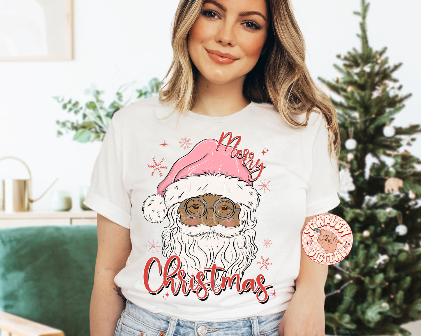 Merry Christmas PNG-Vintage Santa Claus Sublimation Digital Design Download-vintage christmas png, santa png designs, boho christmas png