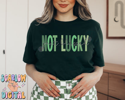 Not Lucky Just Blessed PNG-St Patrick's Day Sublimation Digital Design Download-christian png, simple png, bible verse png, religious png
