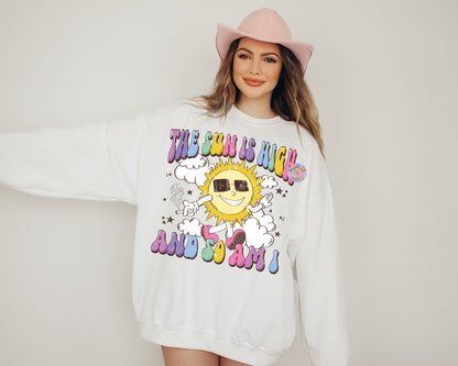 The Sun is High And So Am I PNG-Funny Sublimation Digital Design Download-adult humor png, smoking png, cigarette png, funny png designs