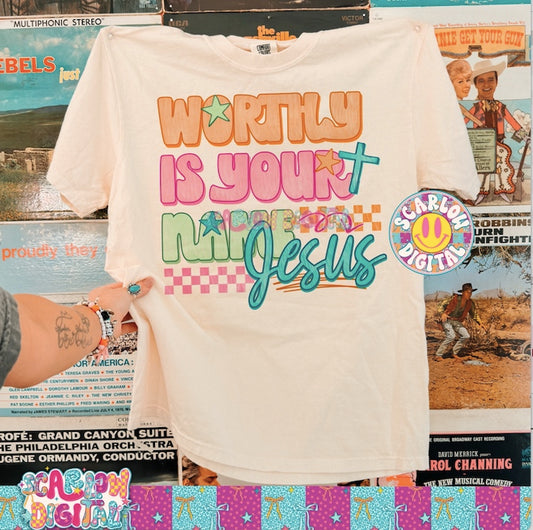 Worthy is Your Name Jesus PNG Digital Design