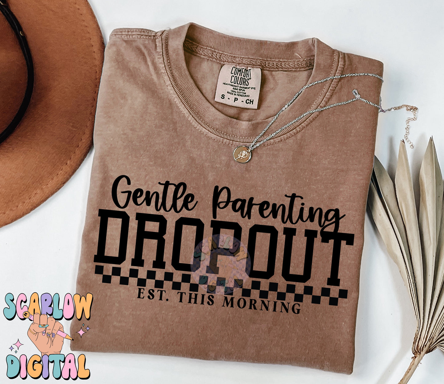 Gentle Parenting Dropout PNG Digital Design