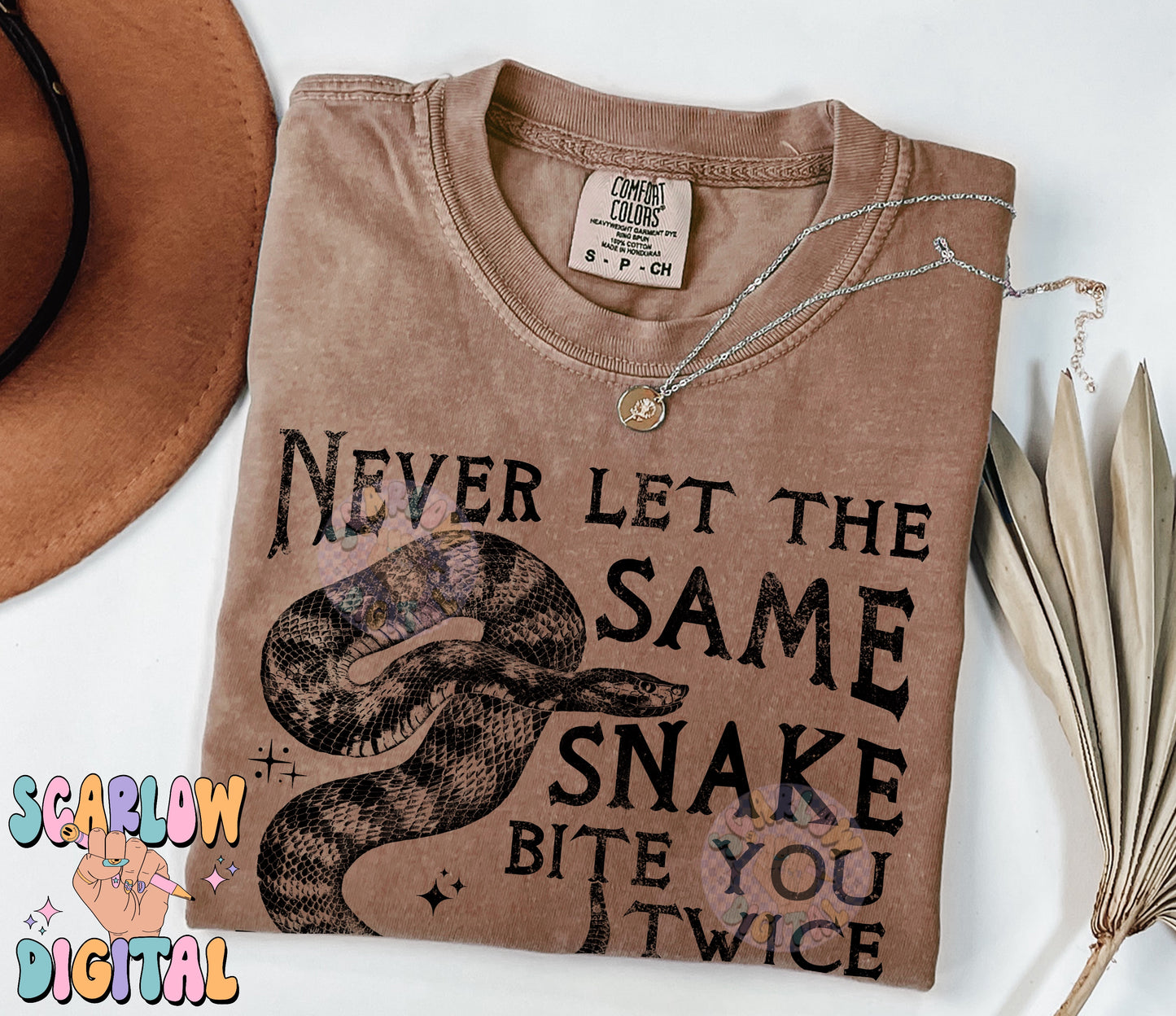 Don't Let the Same Snake Bite You Twice PNG Digital Design