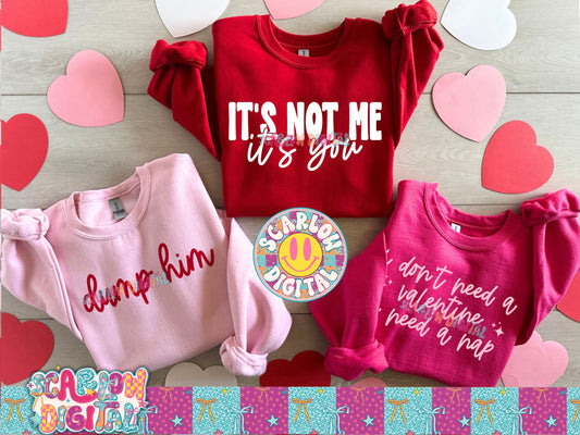 Valentine's Single Color PNG Bundle Digital Design