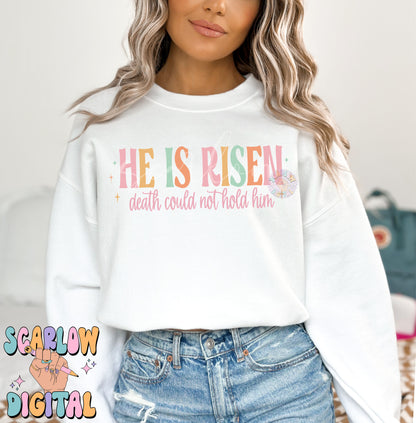 He is Risen PNG-Easter Sublimation Digital Design Download-christian easter png, death could not hold him png, bible verse png designs