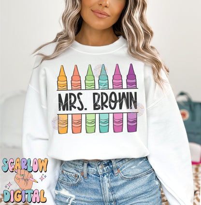 Add Your Own Personalization crayons PNG Digital Design