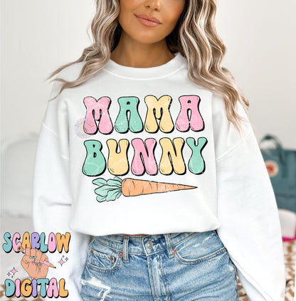 Mama Bunny PNG-Easter Sublimation Digital Design Download-carrot png, mom easter png, mama mini easter png, easter mommy and me png file