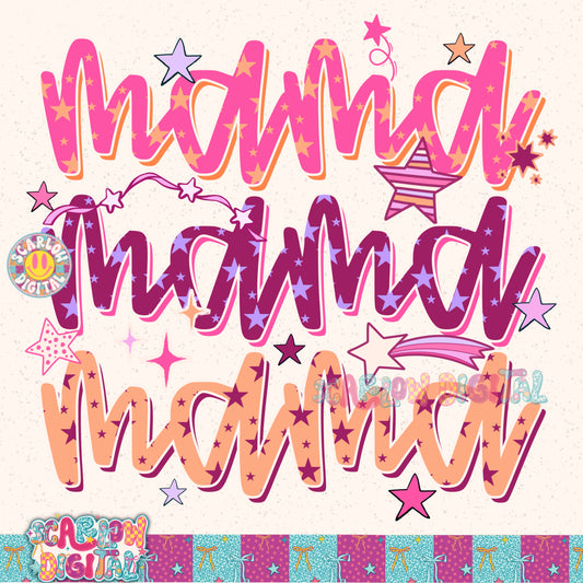 Pink Purple Mama PNG Digital Design