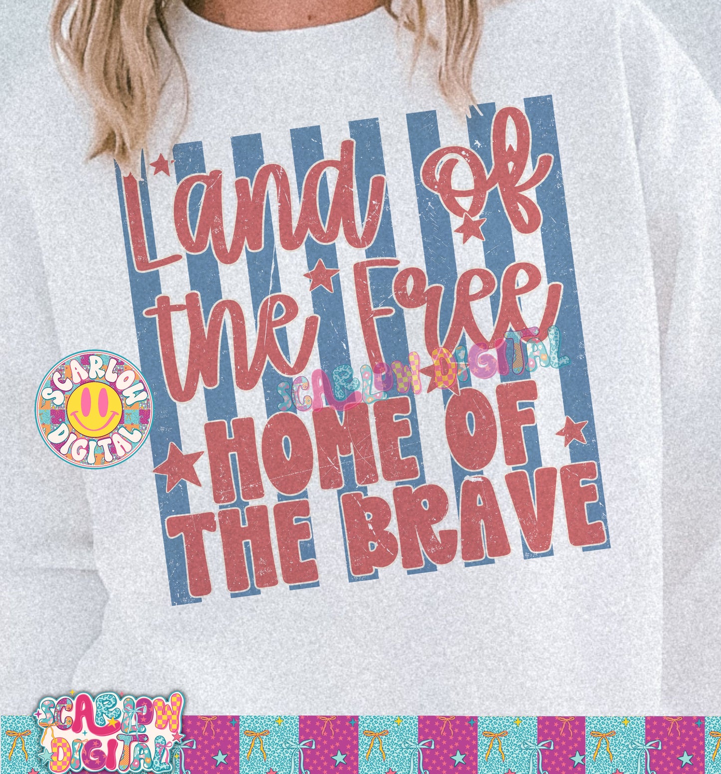 Land of the Free PNG Digital Design