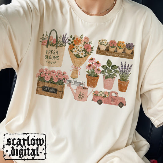 Flower Shop PNG Digital Design