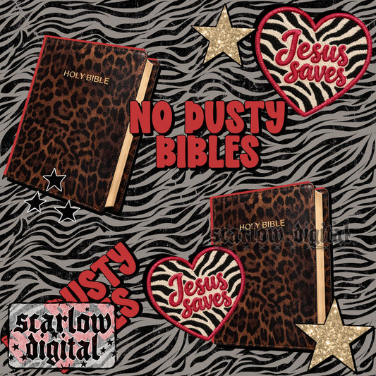 No Dusty Bibles Seamless Pattern Digital Design