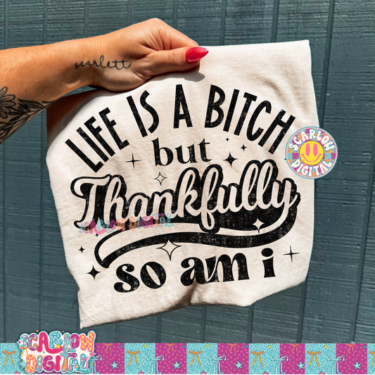 Life is a Bitch But Thankfully So Am I PNG Digital Design
