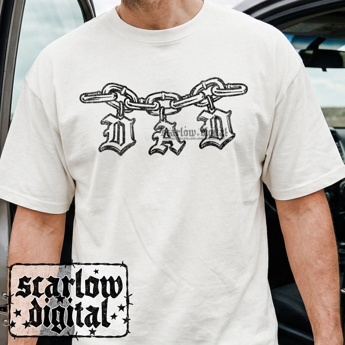 Chain Dad PNG Digital Design