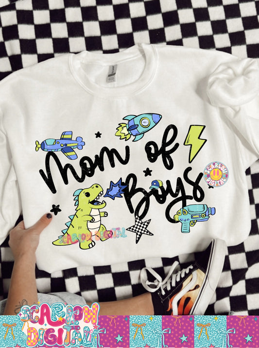 Mom of Boys PNG Digital Design