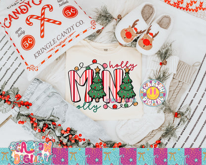 Holly Jolly Mini PNG Digital Design