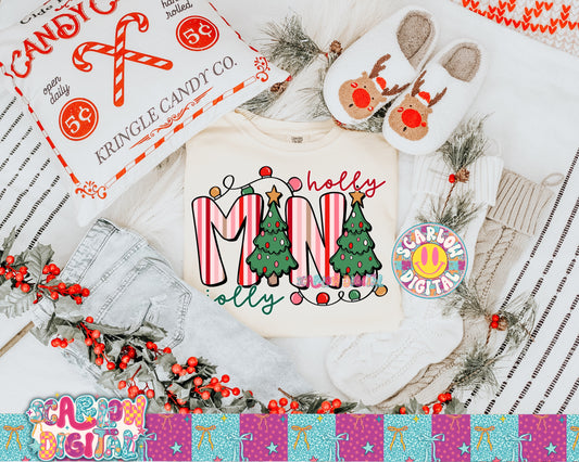 Holly Jolly Mini PNG Digital Design