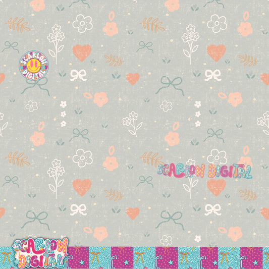 Floral Vintage Seamless Pattern Digital Design