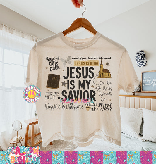 Jesus is My Savior PNG Digital Design