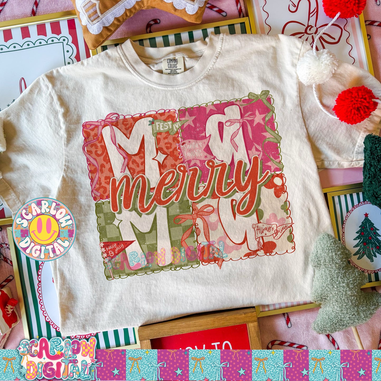 Merry Mama PNG Digital Design